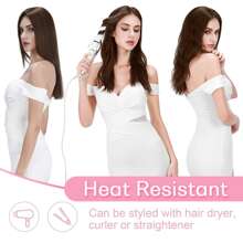 24inch/60cm Thick 8Pieces/Set Clip In Hair Extensions Long Curly Synthetic Hair Piece Silk Fiber Double Weft Wave Hairs Heat Resistant Natural 8Pcs Wavy Hairpieces Ombre Highlight Mix Pure Colors For Women Daily Party Festival Gift