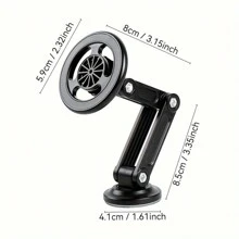 1pc Universal Car Phone Holder, Magnetic Wall Mount, Rotatable Design, Waterproof PC Material, Compatible With All Smartphones - Multicolor - View 10