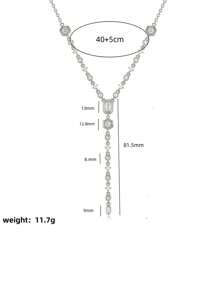 Novos colares gargantilha de aço inoxidável cor dourada simples pingentes de zircônia brilhante para mulheres meninas festa casamento joias