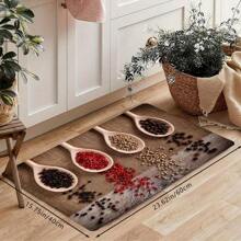 1pc Creative Soft Memory Foam Anti-Slip Kitchen Floor Mat, Easy To Clean