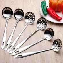 加厚不锈钢长柄汤勺，家用大汤勺，大勺子，用于煮粥和火锅滤锅