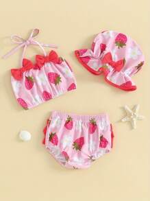 Newborn Baby Swimwear - 粉色 - 查看 3