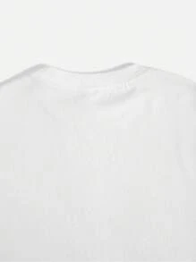 Women'S Casual Cotton T-Shirt With " Pogue Life" Letter Print, Round Neck, Short Sleeve, Regular Fit - All Seasons Comfort Top - 白色 - 查看 5