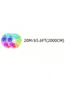 3ft-65ft RGB LED Strip Light, With 44key Remote Control, Can Adjust Color And Brightness, The Length Can Be Cut, Very Easy To Install, Suitable For Home Interior Decoration, Festival Atmosphere Light, Party Atmosphere Light, Fun Light