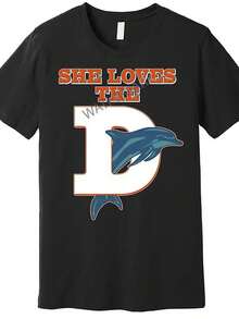 It's Interesting That He Likes Football1 Piece, 100% Cotton, Printed T-Shirt, Seasonal Casual Men's T-Shirt, Round Neck Cotton Short-Sleeved T-Shirt, Holiday Gift. - Black - View 1