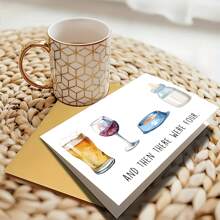 1pc Funny New Family Member Congratulations Card Cute BabyShower Card For New Mom Dad Parents, Couple Greeting Card, And Then There Were Four - For Birthday, Baptism - For New Parents & Friends - Perfect Gift For BabyShower - Multicolor - View 5
