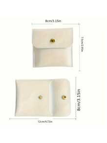 2 件/10 件/20 件白色银色粉色黑色人造皮革珠宝袋，带按扣封口珠宝收纳袋 - 奢华礼品袋，适用于耳环、项链、手链和戒指 - 非常适合存放和配饰 ﻿ 返校