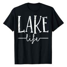 Lake Life T-Shirt Women's T-Shirt Ladies Summer Sports Short Sleeve