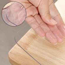 1pc 0.25mm Thick Pvc Transparent Tablecloth Desk Mat Protective Film, Waterproof, Oil Proof, Heat Resistant, Suitable For Table Cover, Tea Table, Bedside Table, Computer Desk, Office