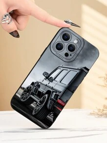1 chiếc ốp lưng in hình xe hơi 2D độc đáo, cá tính, cao cấp, phong cách retro cổ điển, thích hợp làm quà tặng cho người lớn tuổi, bạn bè, gia đình, các cặp đôi, nhân dịp sinh nhật, Ngày Valentine, Năm mới. Ốp lưng mềm màu đen mờ, bảo vệ toàn diện khỏi bụi và nước, tương thích với iPhone 16/15/14/13/12/11/Pro/ProMax/X/XR/XS/XSMax/7/8/Plus và các dòng khác. Chống nước, chống sốc, chống rơi, chống trầy xước. Phiên bản quốc tế, không phải phiên bản nội địa. - màu đen - Xem 5