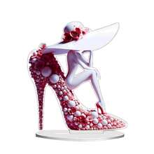 Valentine's Day High Heels Lady Decorations 2D Flat Acrylic Table Top Decor Office TV Cabinet Desktop Decoration Ornaments