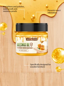 JAYSUING 80 克天然蜂蜡木家具油，提供持久保湿并恢复丰富光泽