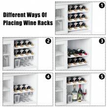 Armario bar con almacenamiento removible para vino, con almacenamiento adicional. Aparador y buffet industrial con bandeja de vidrio y puertas de malla - Blanco - Ver 5