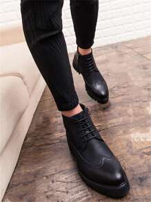 男士尖头系带正装皮革正装鞋、休闲鞋