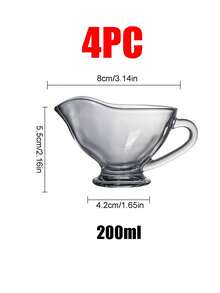 6 قطع مجموعة أطباق صلصة زجاجية على الطراز الإسكندنافي المستوردة، أطباق صلصة الصويا والخل والمقبلات الشفافة والإبداعية للاستخدام المنزلي