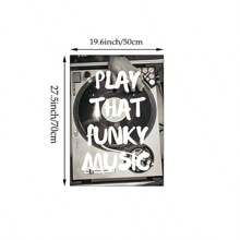 1pc Play That Funky Music Wall Art Picture Retro Style Canvas Prints Paintings Music Poster Bar Cart Decor Decor For Bedroom, Living Room, Or Office Aesthetic Apartment Decor No Framed Or Framed - Multicolor - View 11