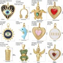 1pc Personalized Necklace With Demon Eye, Sunflower, Bee, Angel Pendant, Orange "Lucky" Golden Heart Pendant, Cross Pendant, Stainless Steel Jewelry For Women