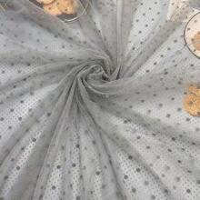 Popular High-Density Polyester Polka Dot Flocked Mesh Fabric, Suitable For Dresses, Undershirts, Headwear, Toys, DIY