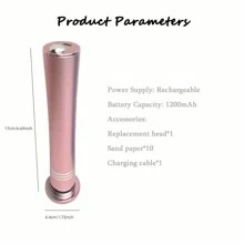 无绳电动脚锉，可充电手持式脚部老茧去除器，配有 10 块砂纸，多功能个人脚部磨光机，适用于家庭和美甲沙龙的便携式修脚工具，男女通用足部护理工具