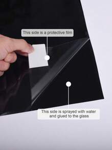 1 卷全遮光窗膜，磨砂玻璃隐私遮光，可拆卸不透明房间遮光罩，适合白天睡眠遮光，11.84/17.53*78.7 英寸 - 黑色 - 查看 11