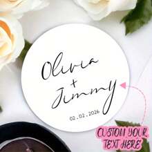 48/96pcs Custom Wedding & Engagement Thank You Stickers - Perfect For Gift Wrapping, Party Favors & Decorations, Black/White,Multi-Functional,Adjustable, Ornamental,Reusable,Exquisite,Adorable,High-Quality,Modern,Colorful,Cute,Comfortable,Stylish,Custom,Personalized,Unique,Ideal Gifts For Him,Ideal Gifts For Her,Boyfriend,Girlfriend,Dad,Mom,Family,Friends,Son,Daughter,Office,Tea Room,School,Home,Home Refresh,Customized Stickers