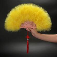 Foldable Feather Fan Marabou Feather Vintage Flapper Hand Fan Fan For 1920s Gatsby Party Party Dancing Decoration - Multicolor - View 14
