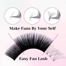 FADVAN Fadvan Easy Fanning Eyelash 0.05/0.07/0.10 C/D 9-17mm 15-20mm Mix Extensions Blooming Eyelashes Flare Eyelashes Russian Volume Auto Fan Eyelashes Natural Cilia Silk Lashes ,Natural, Lash Tech Supplies