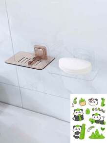 亚克力排水皂碟，壁挂式粘贴皂架，浴室塑料皂盒，水晶模型排水皂盒，壁挂式皂盒，防涝皂架，皂盘，皂架，皂盒皂盒家居浴室装饰秋季装饰返校 - 彩色 - 查看 7