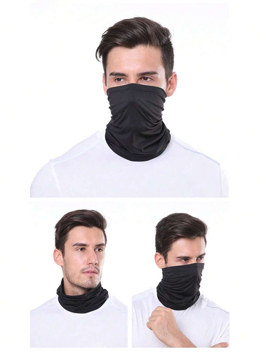 1 件装夏季防紫外线冷却颈套围巾防晒透气头巾滑雪面罩适合骑自行车、骑摩托车和滑雪