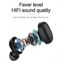 Écouteurs sans fil TWS A6S Bluetooth 5.3 Casque à commande tactile avec micro Écouteurs sport étanches Casque pour tous les smartphones 150 mAh