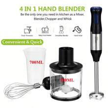 5-In-1 Hand Immersion Blender 1000w Entire Stainless Steel Blender Baby Food - US A Type Plug(110-127V) - View 3