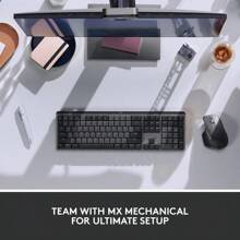 MX Master 3S - Wireless Performance Mouse With Ultra-Fast Scrolling Ergonomic 8K DPI Glass Tracking Silent Clicks USB-C Bluetooth Windows Linux Come - Dark Gray - Graphite1 - View 10