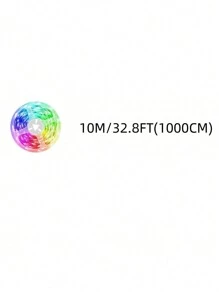 3ft-65ft RGB LED Strip Light, With 44key Remote Control, Can Adjust Color And Brightness, The Length Can Be Cut, Very Easy To Install, Suitable For Home Interior Decoration, Festival Atmosphere Light, Party Atmosphere Light, Fun Light