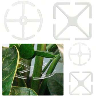 2 件装植物攀爬器茎架圆形方形 2 种尺寸植物茎支撑生长配件适用于室内室外花园用品