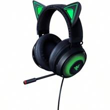 Razer Kraken Kitty Edition - Gaming Headset Cat Ears USB Gaming Headset Coma Lighting Wired For Cross-Platform Gaming 50 Mm R 3.5 Mm Cable With Line Controls Black - Black-KrakenKitty - View 1