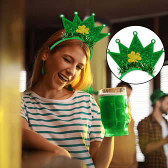 1 st. Patrick's Day Shamrock Hoofdband Hoofddeksel Voor Feestdecoratie