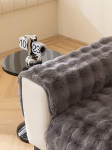 1pc Thick Plush Sofa Cushion Cover, Anti-Slip Sofa Protector, Dust-Proof Washable Sofa Slipcover, Deep Gray Dirt-Resistant Home Decor Pet-Friendly Cover, Suitable For Bedroom, Office, Living Room, L-Shaped And 1/2/3/4 Seat Sofa