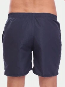 Men's Tactel Basic Shorts Beach Gym Running And Training - Navy Blue - View 2