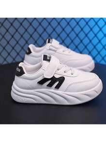 Zapatillas infantiles cómodas y transpirables, modernas y elegantes, adecuadas para niños y niñas para uso en interiores y exteriores. - Negro - Ver 3