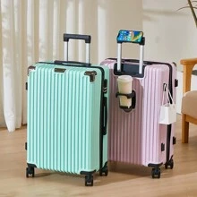 28-Inch Large Capacity Luggage Suitcase With Lock, Lightweight And Portable Travel Companion Bag For School School Accessories School Stuff - Mint Green - View 4