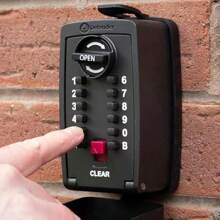 Defender Pro-TEC Key Safe Police Preferred Specification - Wall Mounted Outdoor Key Lock Box - Push Button Combination Key Cabinet Waterproof Cover - as pic - View 4