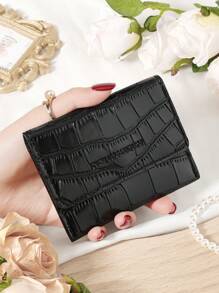 Burgundy Bag Red Bag Wine Red Bag Pu Wallet For Crocodile Embossed Coin Lightweight Crocodile Pattern Cash ID Card Card Portable Coin Pocket Small Pocket Wallet Short Wallet Fashion Modern For Anniversary For Christmas On Valentine's Day For Birthday Gift For Gift For Lover For For Girls For Lady For Female Bag School Supplies For School Dorm Room & Back To School Card Holder Card Holder Wallet Business Card Holder Credit Card Holder Card Holder Women For Women Wallet Mini Wallet Purse Wallet Card Wallet - Burgundy - View 12