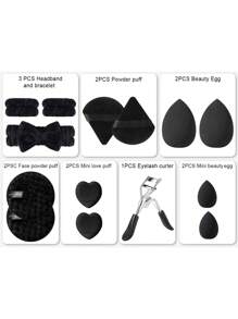 4/14/30/31/45PCS Makeup Tools Set Including:1pc Multi-Functional Zipper Toiletry And Cosmetic Bag Waterproof+30PCS Makeup Brush Set+2PCS Makeup Sponges+2PCS Mini Makeup Sponges+2PCS Triangle Powder Puffs+2PCS Mini Air Cushion Powder Puffs+1pc Hairband+2PCS Hand Bowl Strap+2PCS Facial Cleansing Sponges+1pc Eyelash Curler