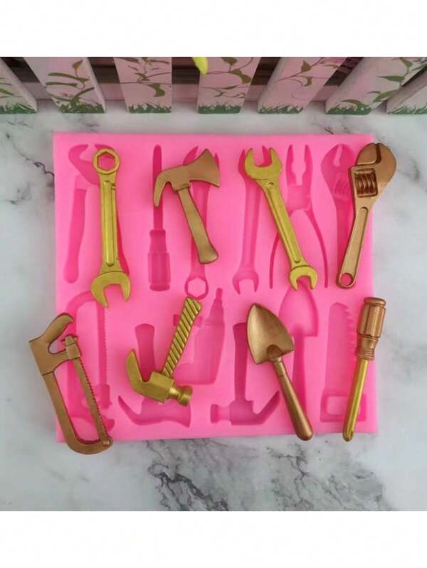1pc Mini Metal Tool Series Liquid Silicone Mold, Wrench Screwdriver Drill Saw Silicone Mold, Decorative Silicone Molds