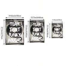 1pc Play That Funky Music Wall Art Picture Retro Style Canvas Prints Paintings Music Poster Bar Cart Decor Decor For Bedroom, Living Room, Or Office Aesthetic Apartment Decor No Framed Or Framed - Multicolor - View 7