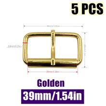 5 件装金属滚轮扣腰带五金针扣适用于包包皮带带背包鞋狗项圈链配件 - 彩色 - 查看 14