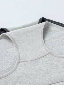 4pcs Women Cotton Panties, High Waist Shaping Triangle Briefs, Breathable