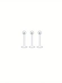 3pcs Clear Piercing Retainers Nose Tongue Nipple Belly Rings Eyebrow Lip Nose Studs Cartilage Tragus Earring Retainer Industrial Bar Plastic Piercing Jewelry - Invisible Nose Stud - View 11