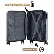18 Inch Hardside Carry On Luggage Travel Suitcase With 4 Wheels And Built-In Lock, Variety Of Colors - Silver - View 4