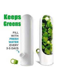 1 pieza Botella para preservar vegetales, botella para preservar hierbas, botella de almacenamiento de hierbas, utensilios de cocina para el hogar, botella para preservar vegetales frescos para almacenar cilantro, menta, perejil, espárragos, artículos de cocina